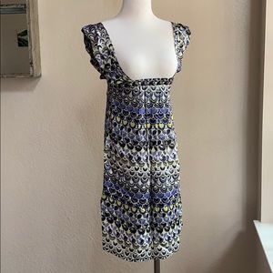 Silk print pinafore dress ❣️ NU Collective XS